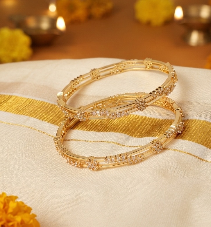 WHITE STONE BANGLE